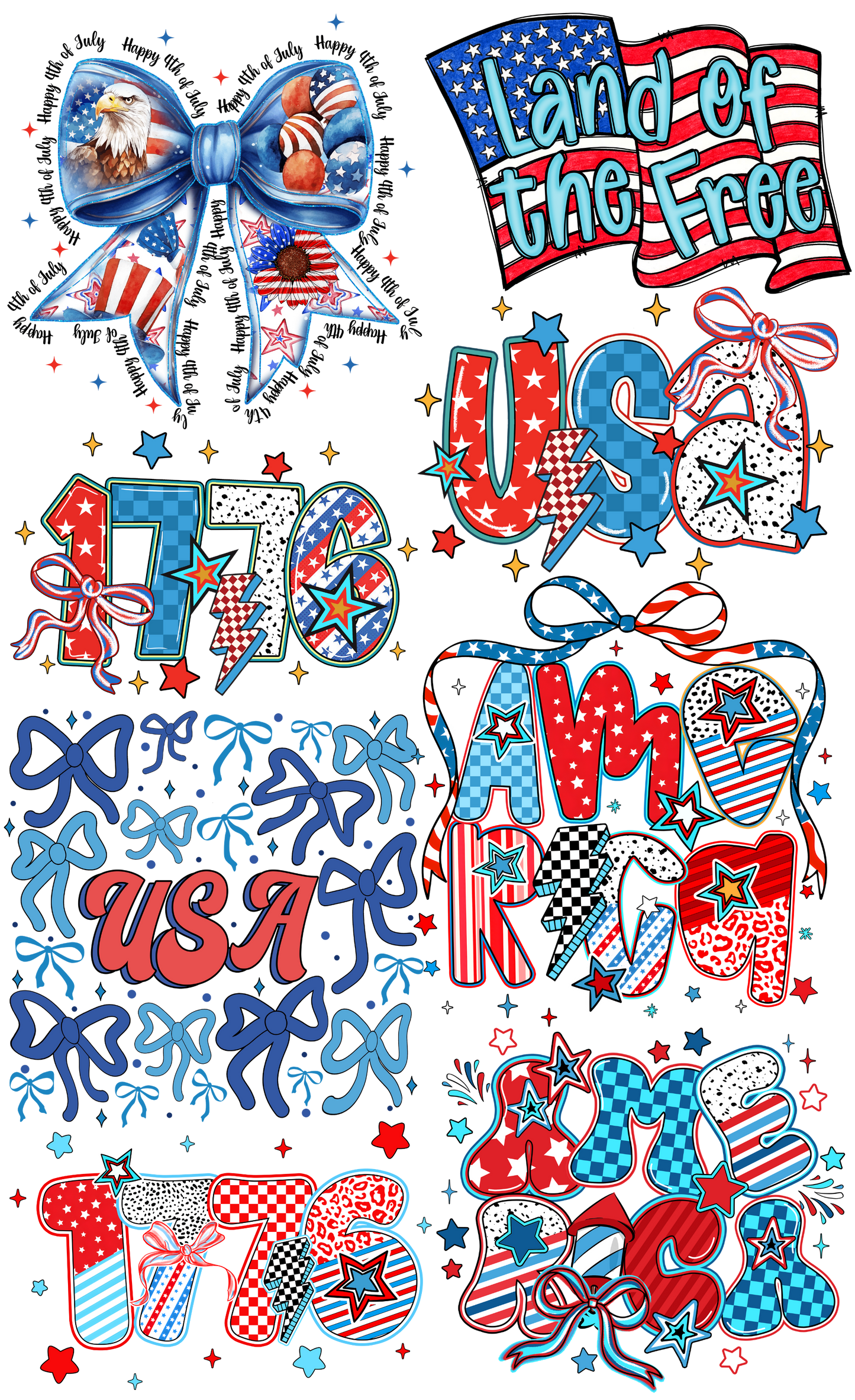 America gangsheet 23"X36"