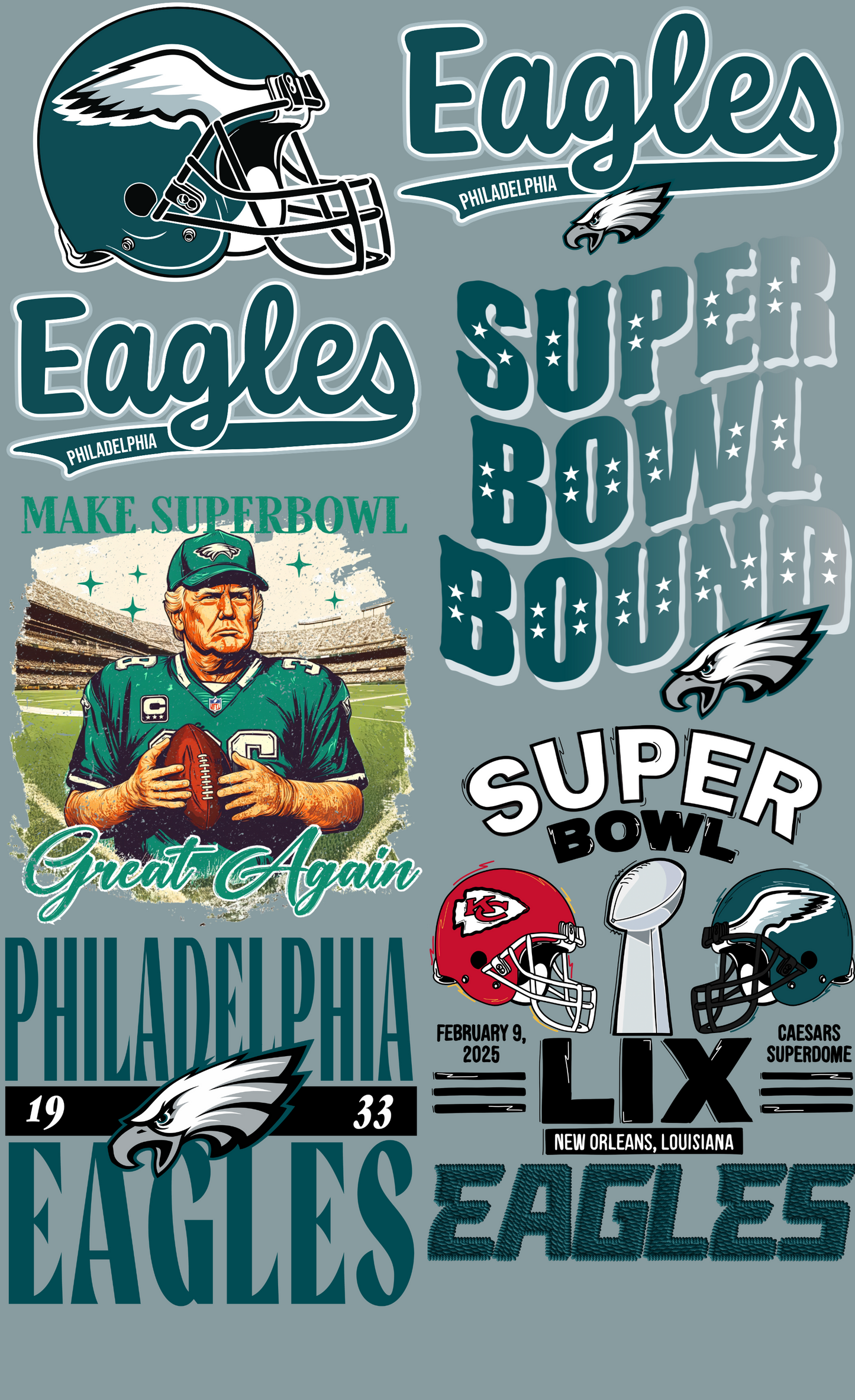 eagles gangsheet 23"X36"