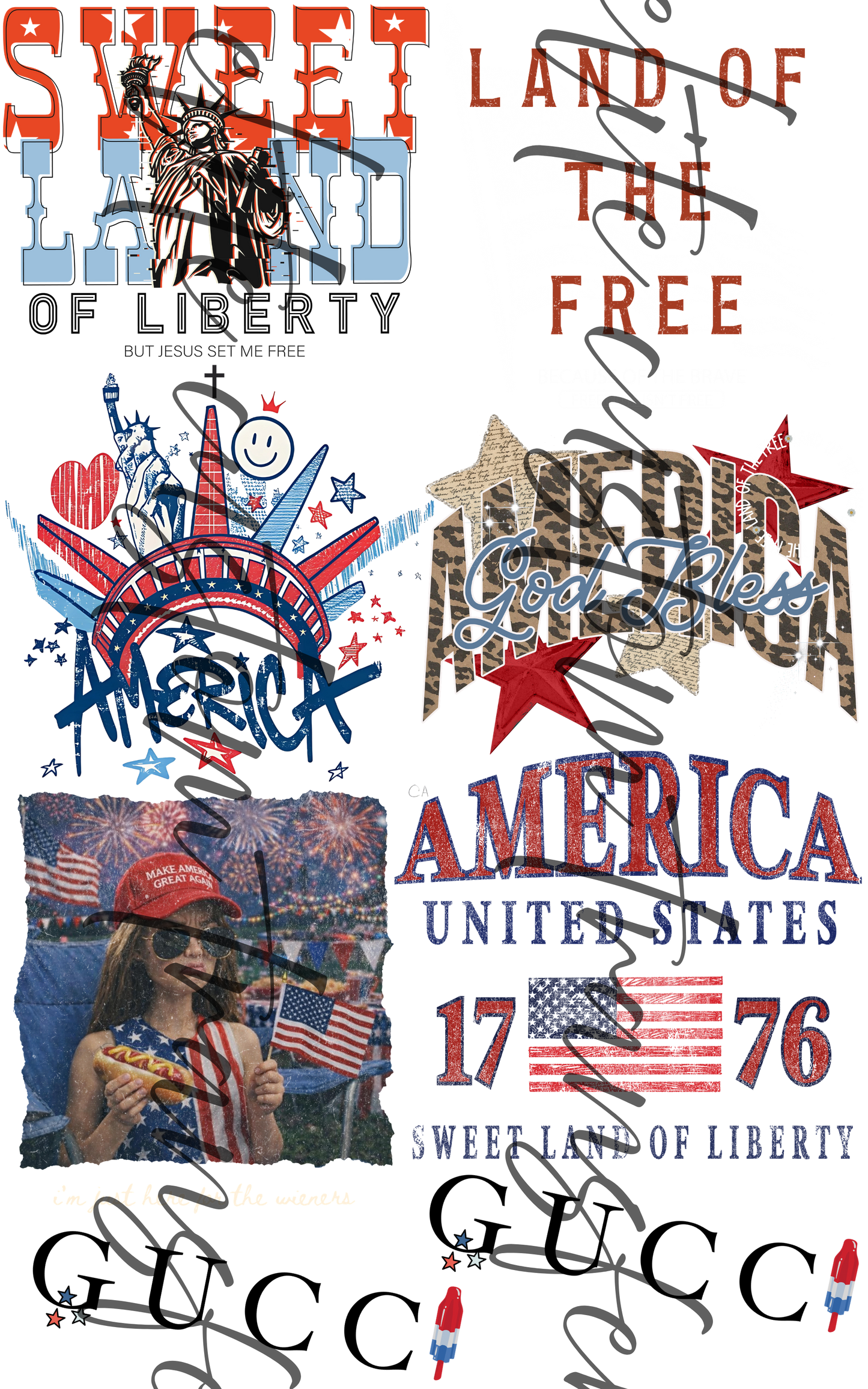 fourth of july 36" gang adult sizes
