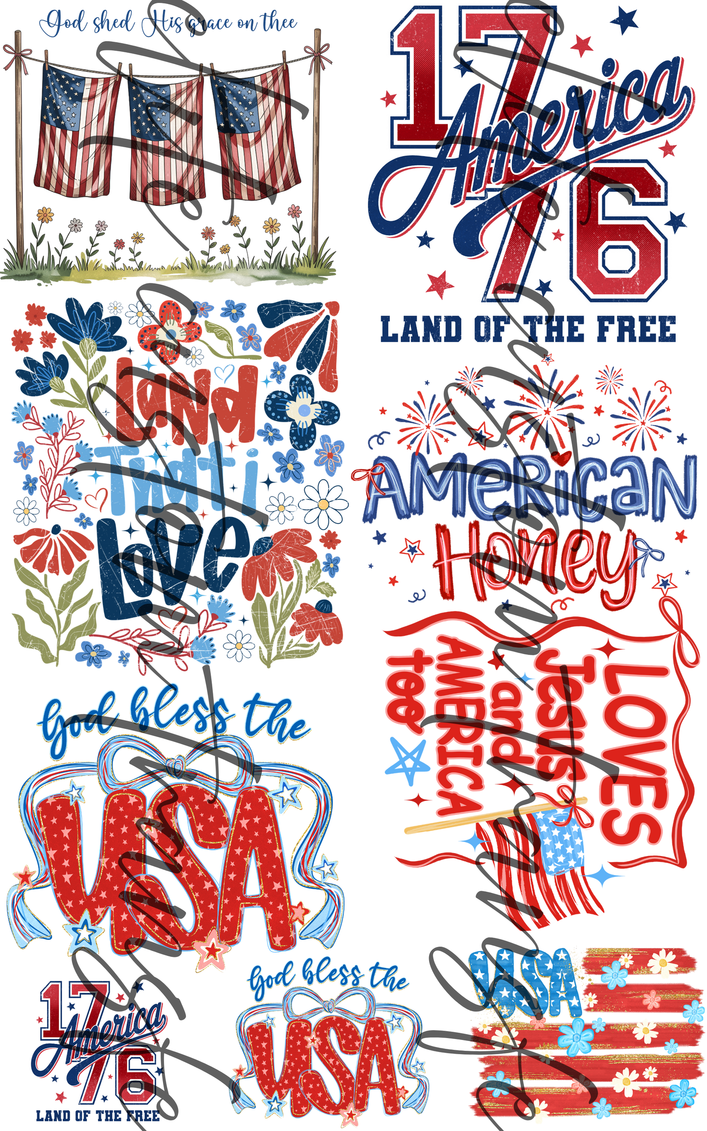 4th of july 36" gang adult sizes