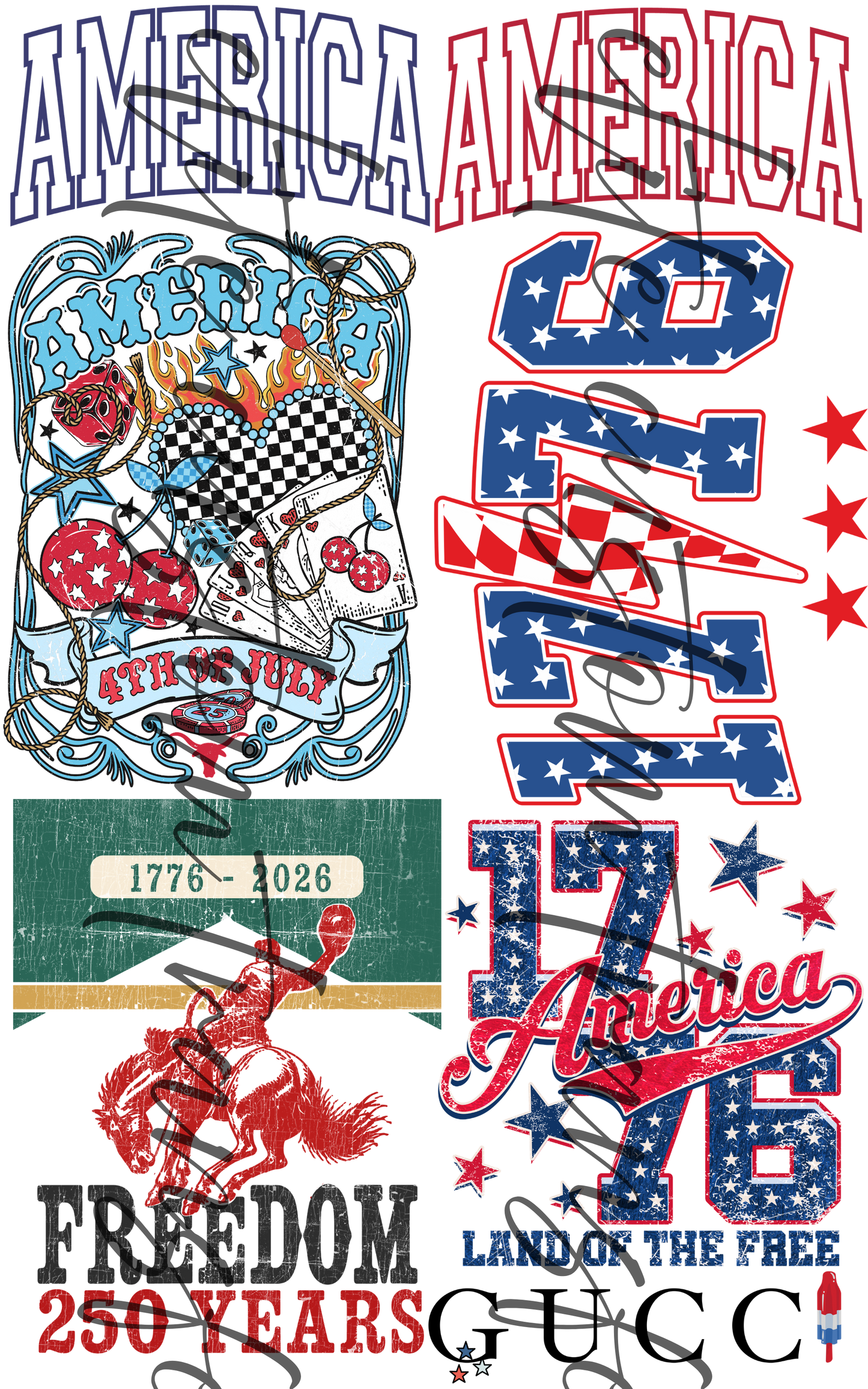 4th of july 36" gang adult size