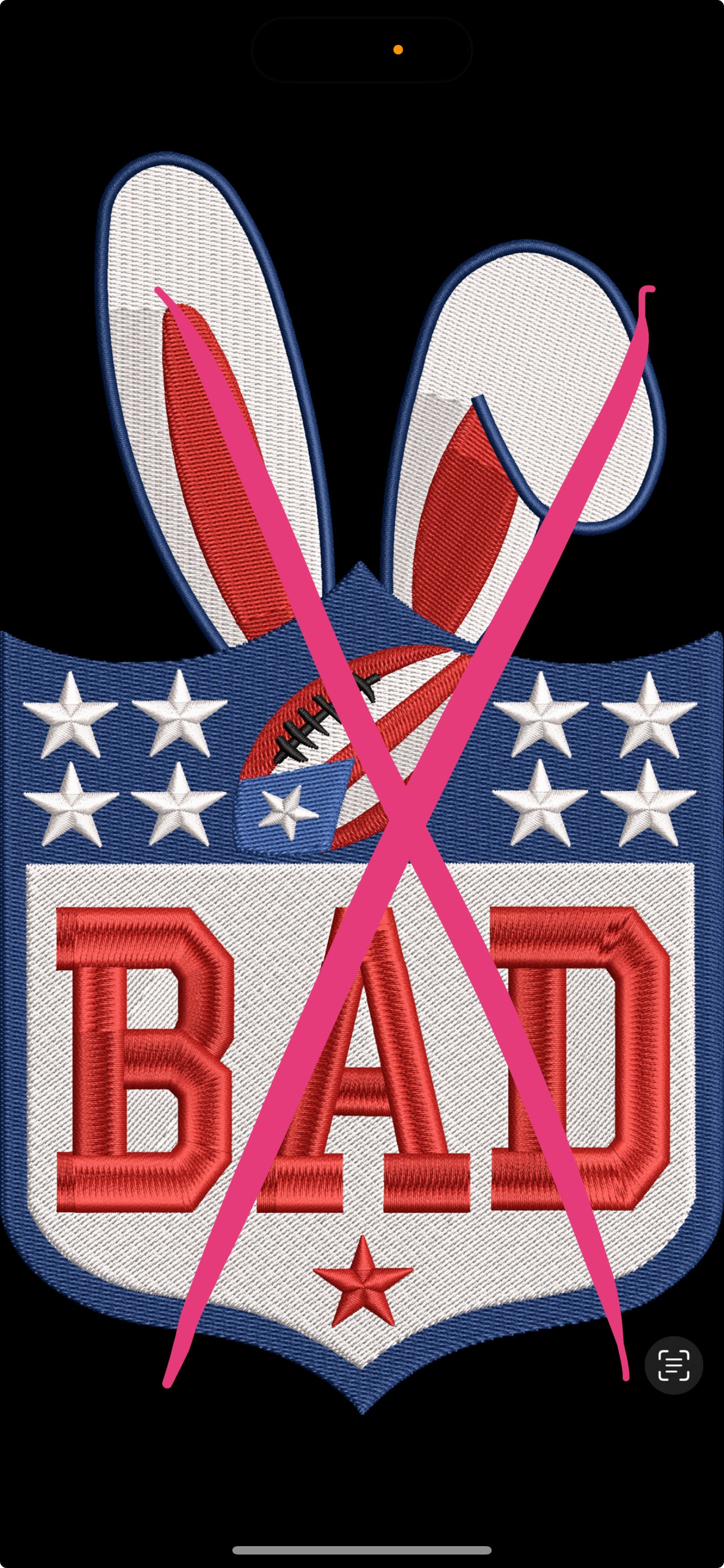 Bad Bunny Faux Embroidered