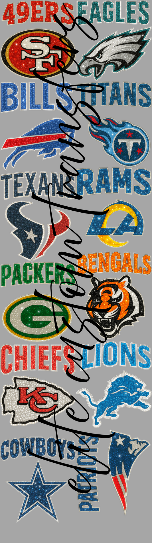 glitter nfl 23x84"
