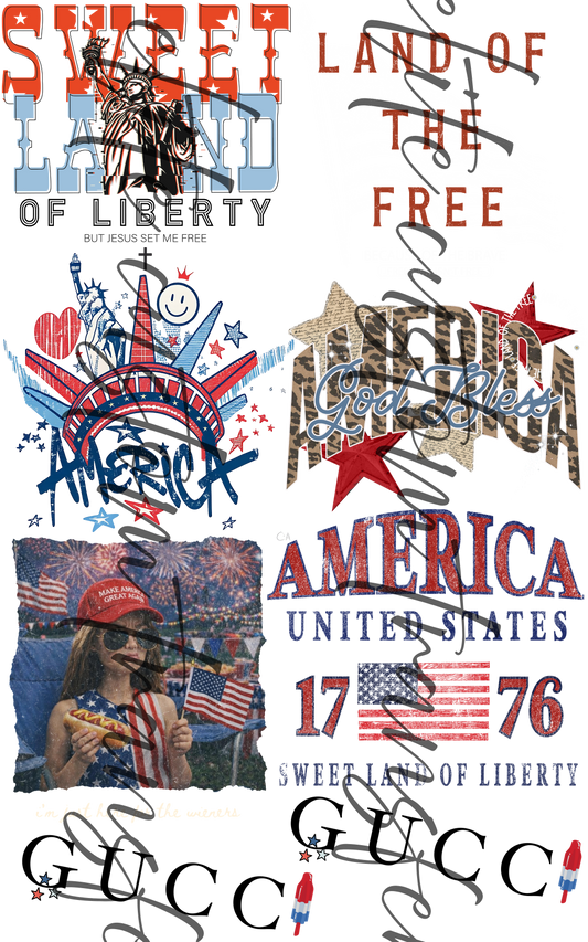 fourth of july 36" gang adult sizes