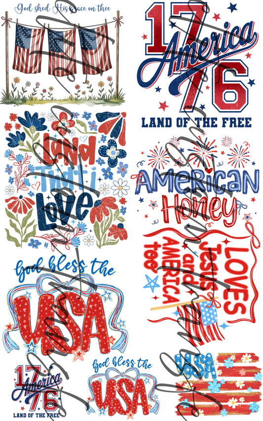 4th of july 36" gang adult sizes