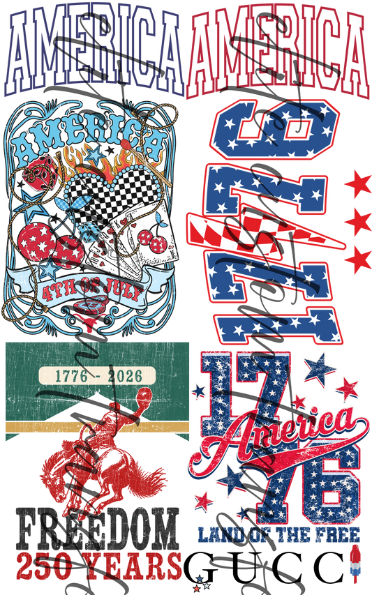 4th of july 36" gang adult size